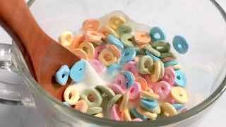🥣미니오븐 알록달록 후루트링 시리얼 머랭쿠키 만들기🥣 Making Colorful Froot Ring Cereal Meringue Cookies Using Mini Oven