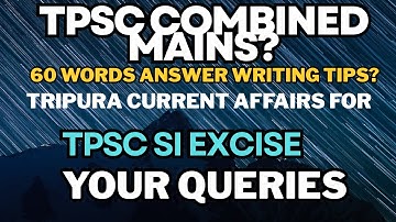 Your Most Important Queries | TPSC SI Excise | TPSC Combined Mains | #tpsc #jrbt