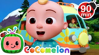 Wheels On The Camper Van ⛺ | Cocomelon 🍉 | 🔤 Subtitled Sing Along Songs 🔤 | Cartoons For Kids