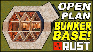 OPEN PLAN BUNKER BASE! - SOLO/DUO/TRIO/GROUP - RUST BASE DESIGN 2019 - (FULL TUTORIAL)