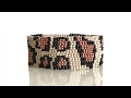 Peyote Bracelet Leopard Patterned ( Double  ) -  Peyote  Bileklik  Leopar Desenli .