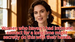 Women who haven't had intimate contact for a long time might secretly do this with their hands.