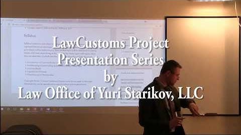 01/09/2018 Customs Broker License Preparation Exam Class Overview