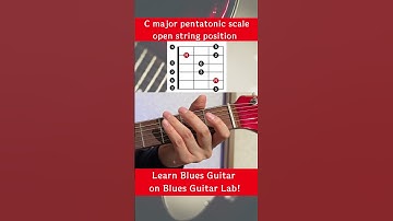 How to play C major pentatonic scale in open string position #shorts #guitarscales   #guitartabs