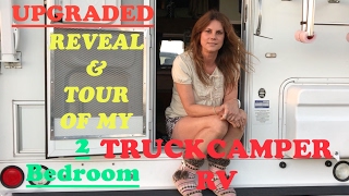 UPGRADED REVEAL & TOUR OF MY 2 ROOM TRUCK CAMPER !