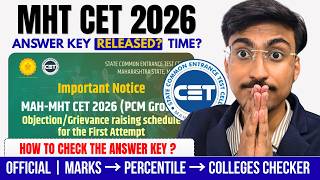 🚨 MHT CET 2026 Answer Key Released? 🔥 Official College Predictor | Marks vs Percentile