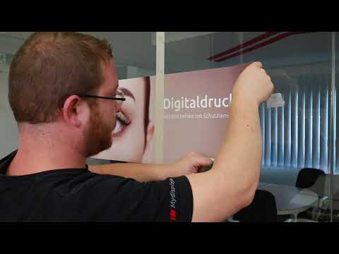 Verklebeanleitung Digitaldruck-Aufkleber