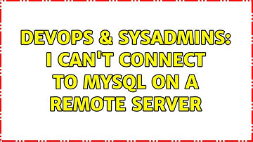 DevOps & SysAdmins: I can
