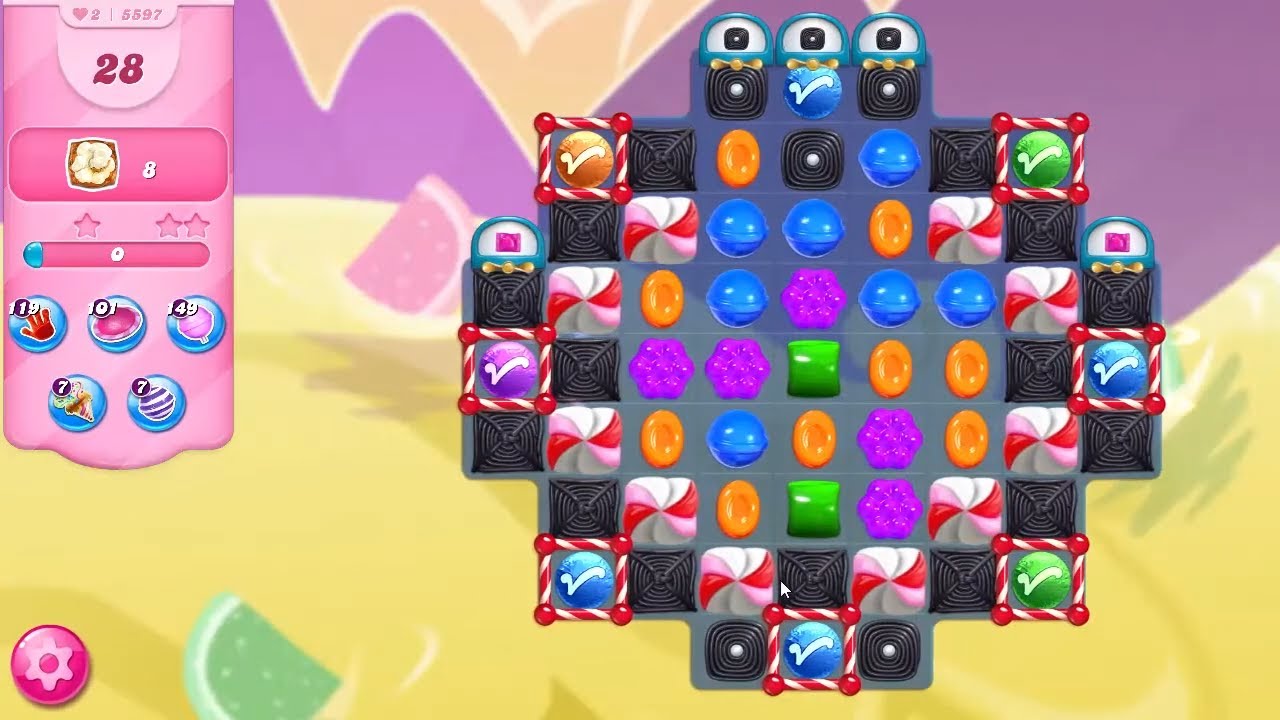 キャンディ Candy Crush Saga Level 5597 NO BOOSTERS - YouTube