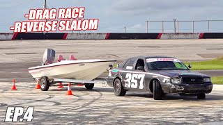 $2,500 Boat Challenge Ep.4 - Drag Race and PRECISION Back Up Challenge (Points are TIGHT)