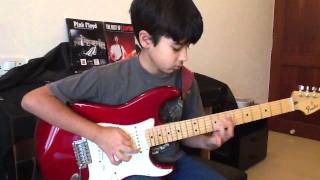 Eleven year old playing Pink Floyd Comfortably Numb solo