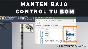 Manejo de lista de materiales BOM (TIPS Inventor)