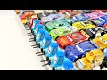 トミカ☆１００台以上のトミカカーズを真っ白な水の中に落としていく♪Tomica Cars miniature cars go into the water.