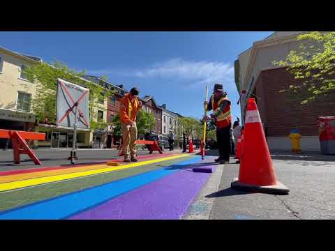 Rainbow Sidwalk Cobourg May 27, 2021