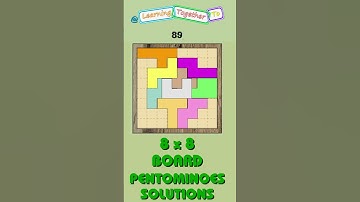 #89 8x8 Board (Not an image) Pentominoes Math Puzzle #mathchallenge #Shorts #puzzlegame