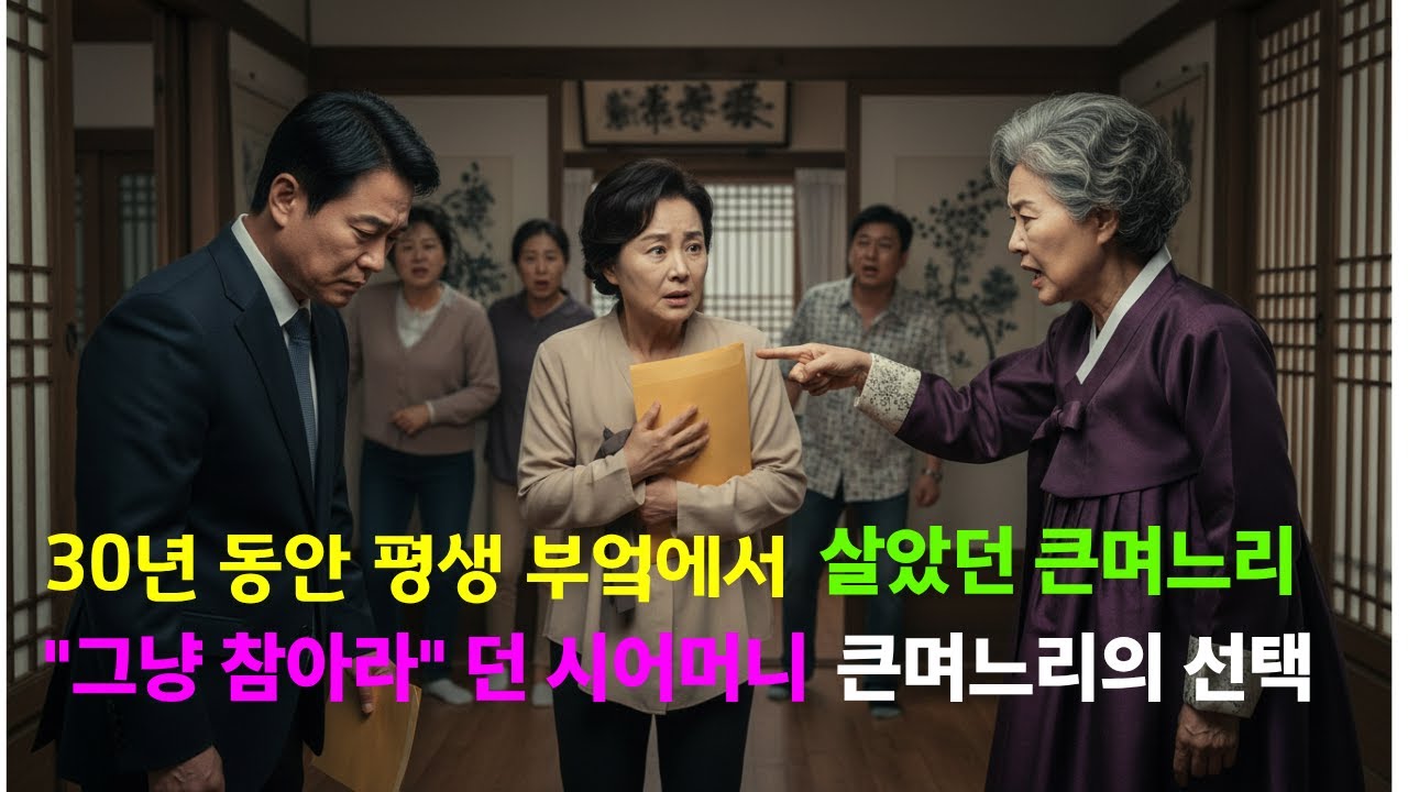 30년을 참은 며느리, 처음으로 자기 이름을 걸다
