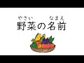 野菜の名前🥦🥬