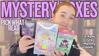 Mystery Boxes Choose What I Read!!!! || This was so fun| I read something SO outside my comfort zone