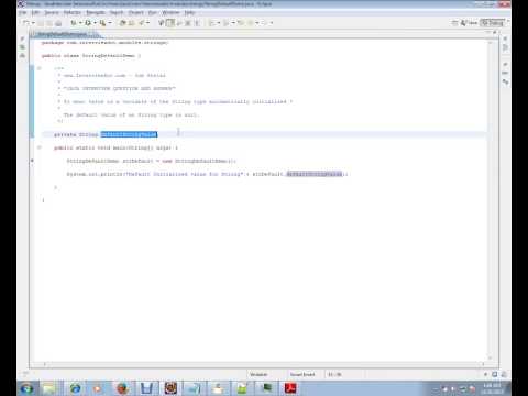 What value is a variable of the String type automatically initialized