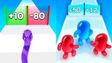 Snake Run Race VS Join Blob Clash 3D Max All Levels Gameplay Android,iOS NEW UPDATE
