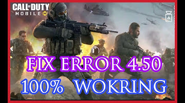 HOW TO FIX Call Of DUTY Mobile Network Error 4.51 ||100% Works