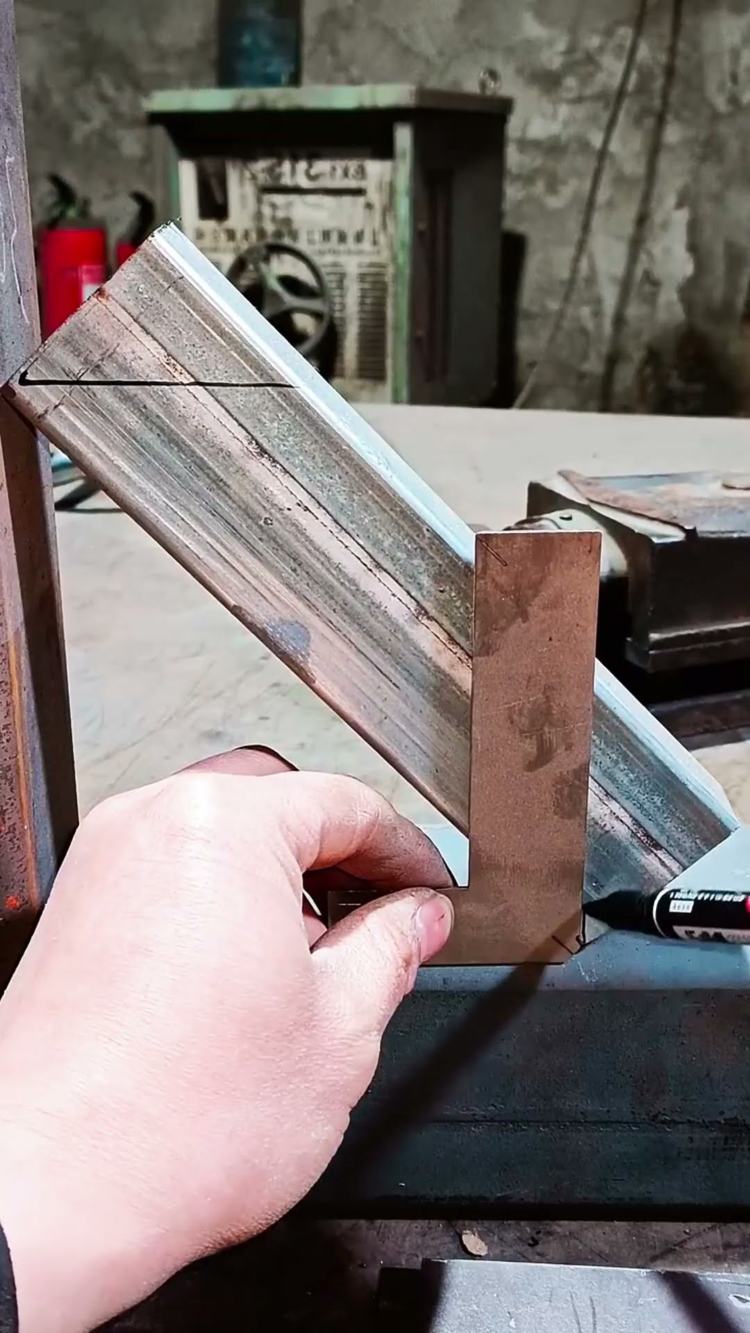 Inside corner welding process- Good tools and machinery make work easy