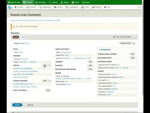 Drupal Views ICal Setup