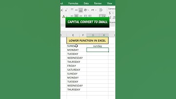 Lower function in eexcel || Capital letter convert to small in excel #shorts #excel