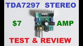 TDA7297 stereo audio amplifier board test and review