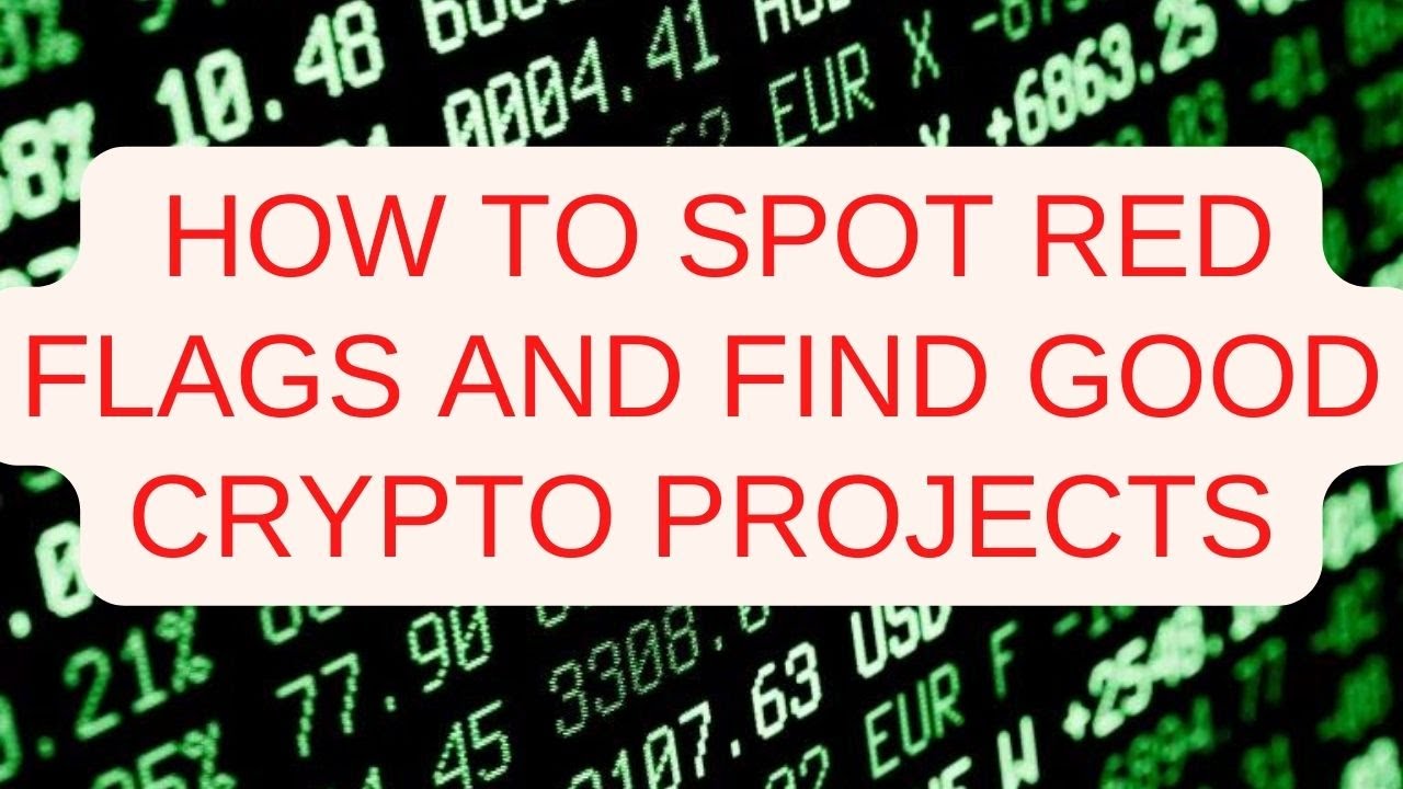 How To Spot Red Flags On A Crypto Project... And How To Find The Good ...