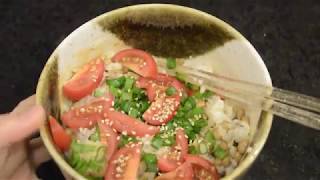 A Tasty Way to Eat Natto: Green Onion & Tomato
Hello Everyone!
Please enjoy this tasty recipe to eat natto.
Please leave me all your questions, comments and suggestions I love hearing from you,
Thanks so much for watching
I truly appreciate your time,
Sasa A Tasty Way to Eat Natto: Green Onion & Tomato