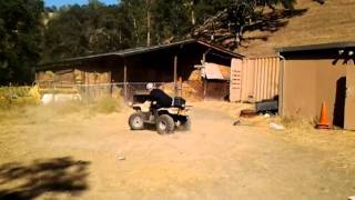 How monkey can drive a quad