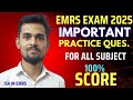 Emrs Exam 2025 Important Tips | Emrs Exam Important Questions Practice 2025 | emrs jsa safe score