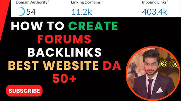 How to Create Do Follow Forum Backlinks | Best Website DA 50+ #backlinks