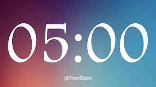 5‑Minute Cozy Timer ⏱️ | Warm Lofi Relaxation • Gradient Animation • Focus & Study | Timer Bloom