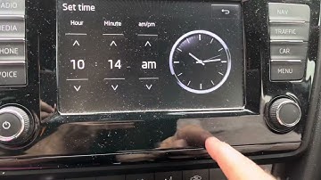 How to change car dash clock time Skoda Octavia