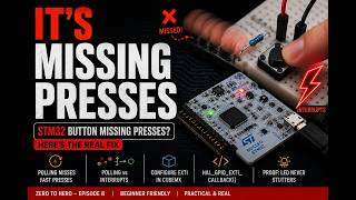 STM32 Button Missing Presses Here's the Real Fix (Interrupts Explained) | Zero to Hero #8