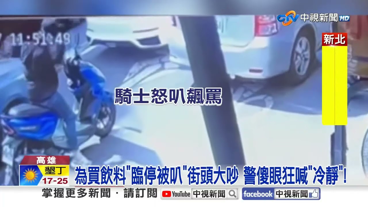 為買飲料"路口臨停"開嗆報警! 險撞機車"被叭"竟逼車?!│中視新聞 20260118