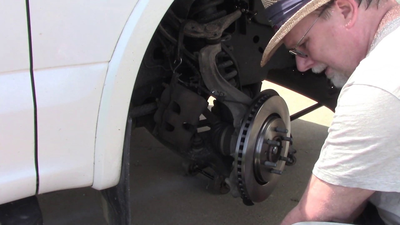 2015 Ford F-150, Brake Job, new Pads and rotors on the Front - YouTube