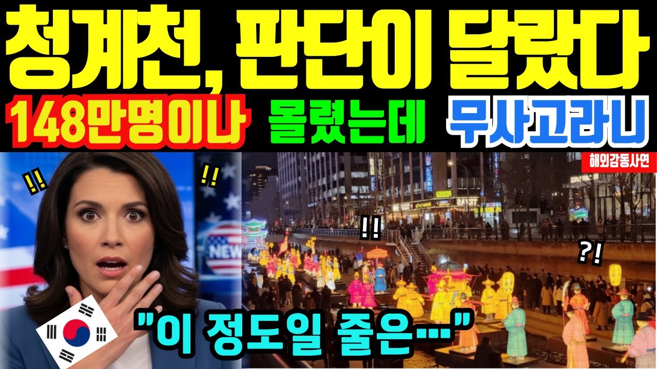 [해외감동사연] 외국인이 본 청계천 축제, 148만명 몰려도 사고없던 이유?