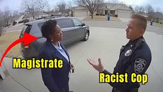 A Racist Cop Tries to Arrests a Black Judge in Front of Her Kids Without a Warrant