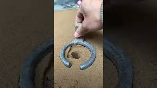 Viscous Flow Sculpting Hidden Cavities Through Compacted Sand #popular #work #skills #tools