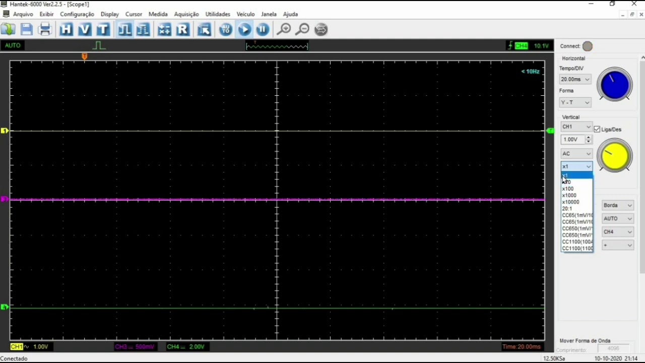 conheça cada função do hantek 6074be um super aparelho para quem vai iniciar no osciloscopio