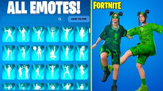 Fortnite BILLIE EILISH SKIN Showcase with All Fortnite Dances & Emotes..!