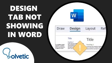 Design Tab Not Showing in Word