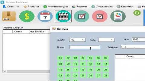Sistema para Hotel e Pousadas | Cadastro de reserva