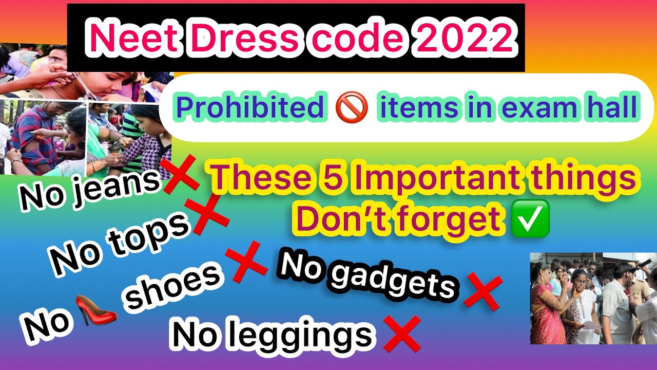 Neet Dress Code 2022 Neet dress code for female Male dress code for