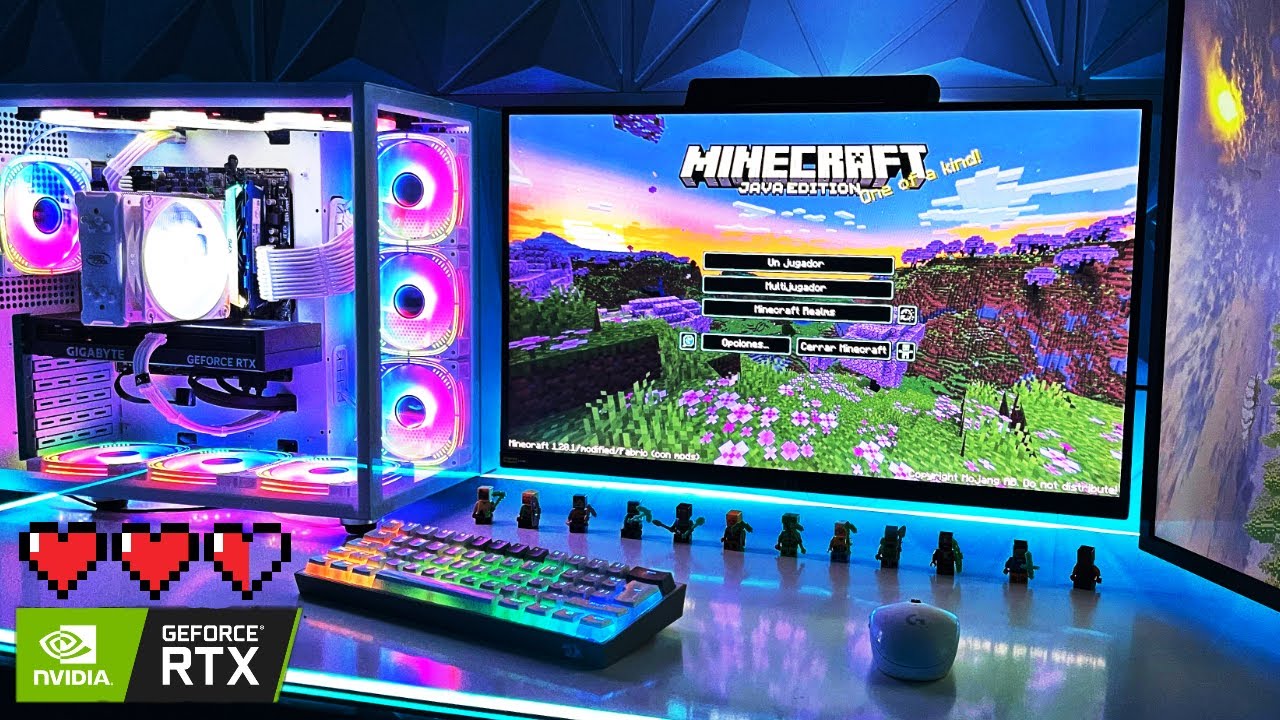 Así se ve mi SETUP GAMER en Minecraft con RTX 4060 + Shaders Ultra 🤯 ...