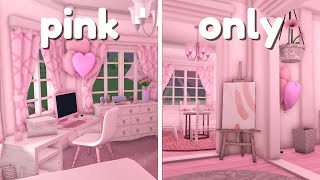Building in Bloxburg but I can ONLY USE PINK!