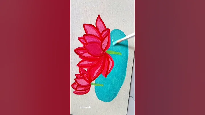 Acrylic Painting | Lotus flower #shorts #youtubeshorts #shortsfeed #lotus #creativeart